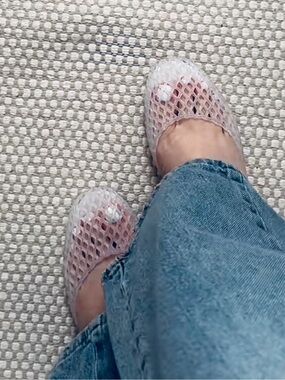 Zara Clear Jelly Ballet Flats 41
